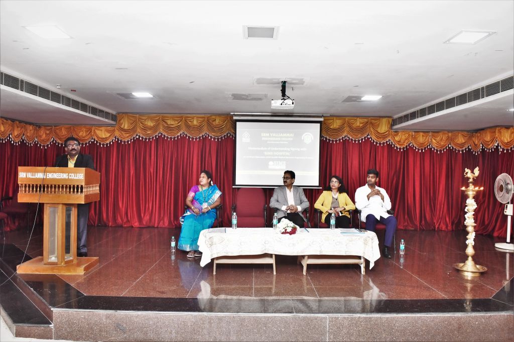 SIMS Hospital Signs MoU with SRM Valliammai Engineering college SIMS Hospital