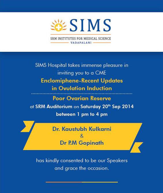 CME on Recent Updates on Ovulationt SIMS Hospital